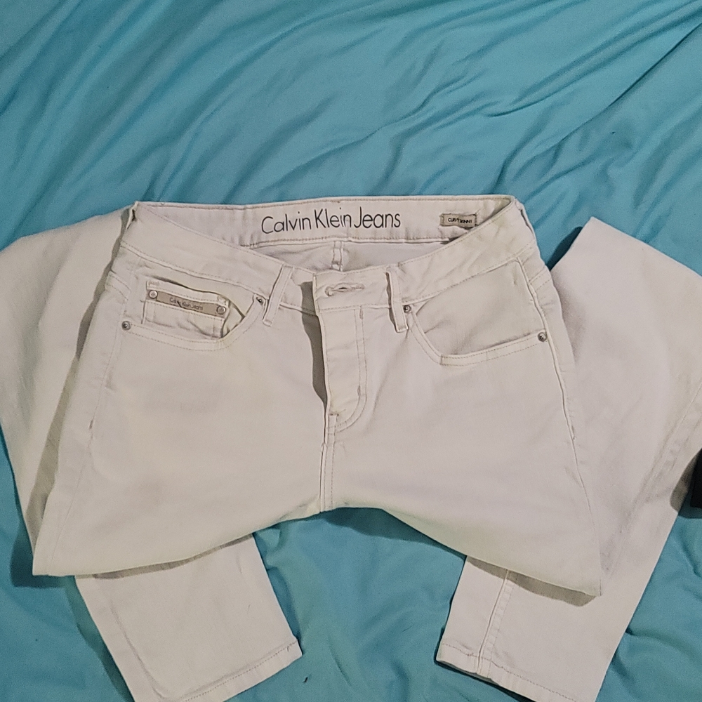 Calvin Klein White Skinny Jeans 28x32